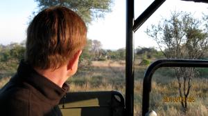 Dad peering into the Kruger National Park